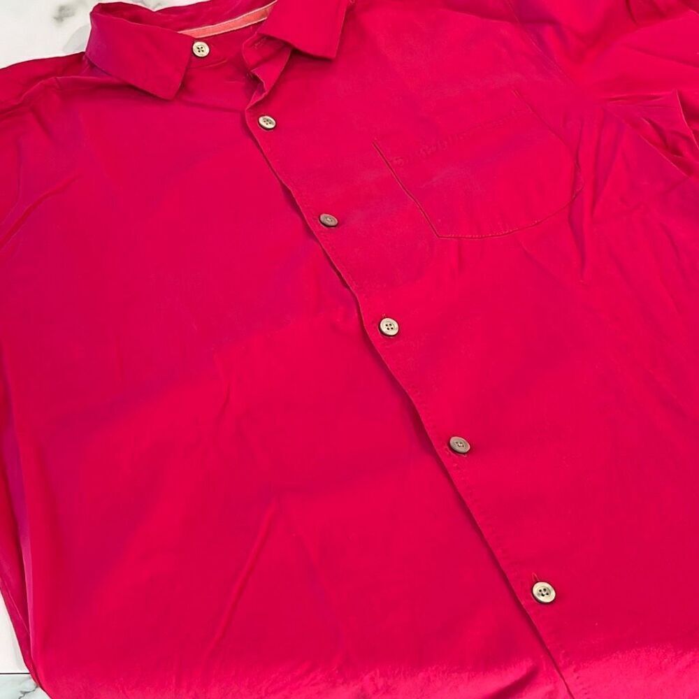 Tommy Bahama Silk Blend Short Sleeve Button Up Mens Medium